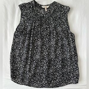 REBECCA TAYLOR 100% silk floral sleeveless top women's 0